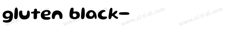 gluten black字体转换